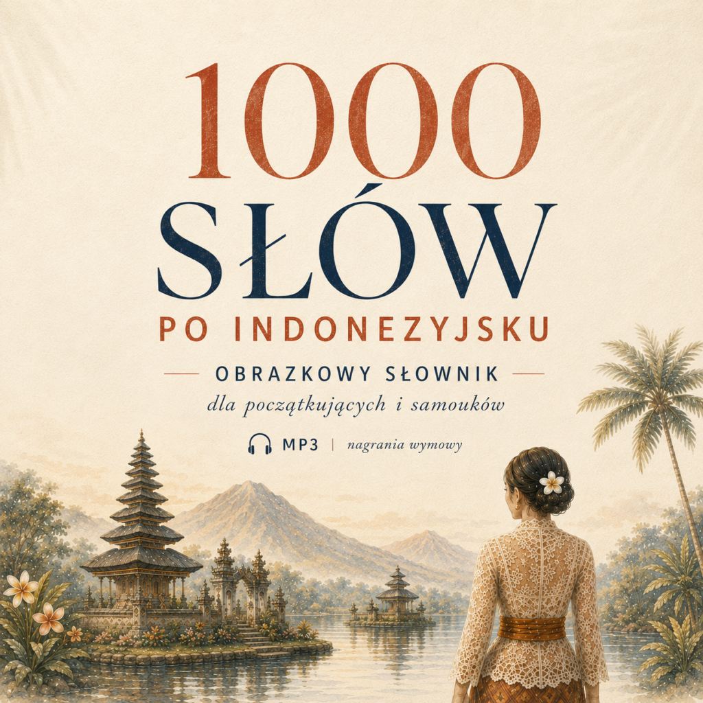 Halo Indonezja - 1000 słów po indonezyjsku - obrazkowy słownik dla początkujących i samouków